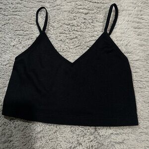 Black Strappy Crop Top